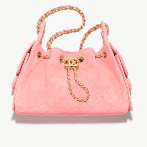 Authentic Chanel Mini 25 Coral Suede Brand New in Box - Picture 1 of 13